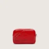 Star Bag Mini para mujer en cuero pintado de rojo con estrella tono sobre tono