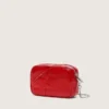 Star Bag Mini para mujer en cuero pintado de rojo con estrella tono sobre tono