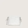 Star Bag Mini para mujer en piel laminada plateada con estrella tono sobre tono