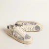 Stardan en cuero blanco y malla con estrella de cuero blanco