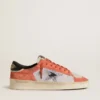 Stardan LTD en gamuza y malla color coral con estrella de cuero negro