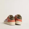 Stardan LTD en gamuza y malla color coral con estrella de cuero negro