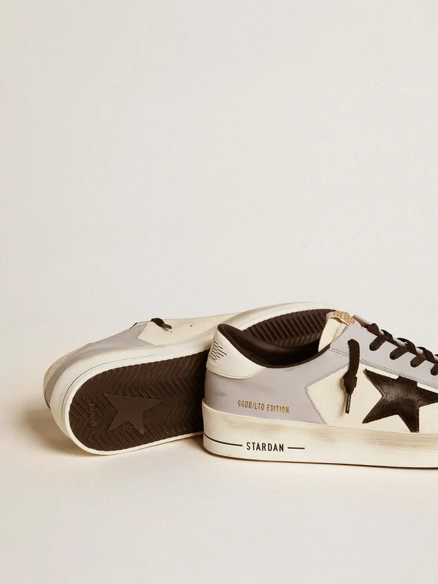 Stardan LTD para hombre en napa y cuero con estrella de gamuza y lengüeta del talón de cuero