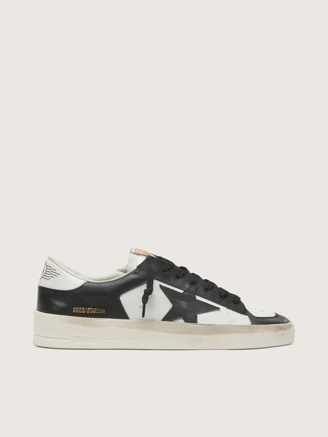 Stardan para hombre en cuero blanco y negro