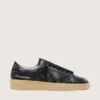Stardan para hombre en cuero negro con estrella y lengüeta en el talón de cuero negro