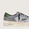 Stardan para hombre en gamuza azul polvo con estrella de cuero verde y lengüeta en el talón