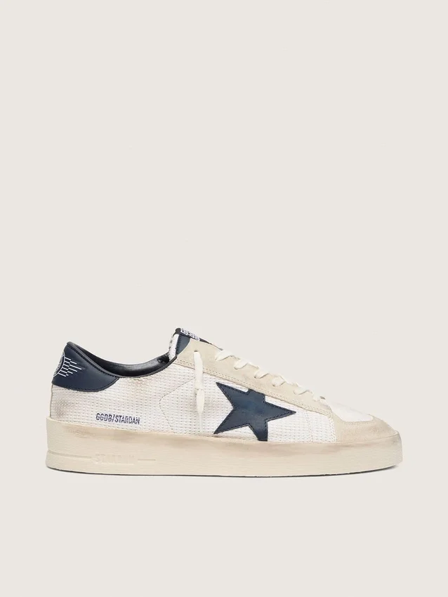 Stardan para hombre en gamuza beige con estrella azul
