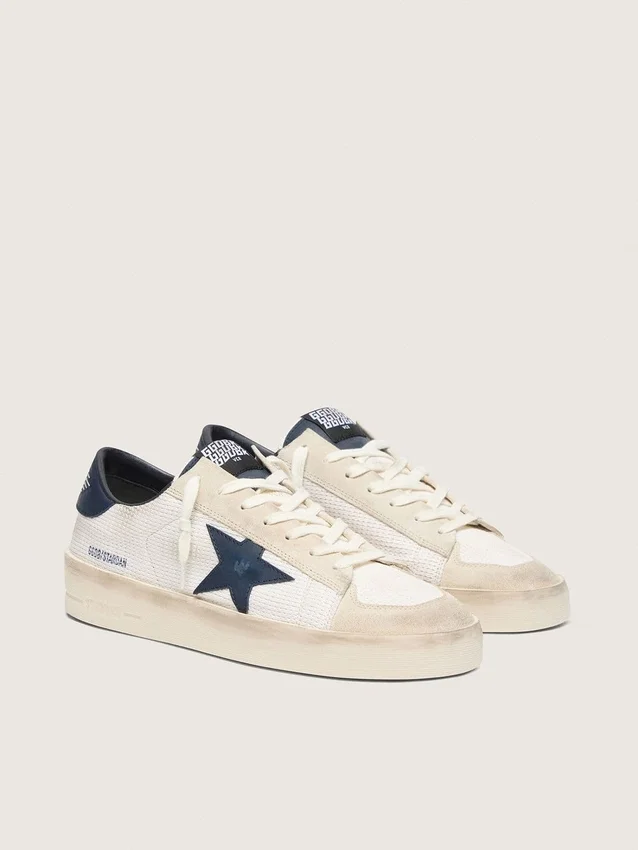 Stardan para hombre en gamuza beige con estrella azul