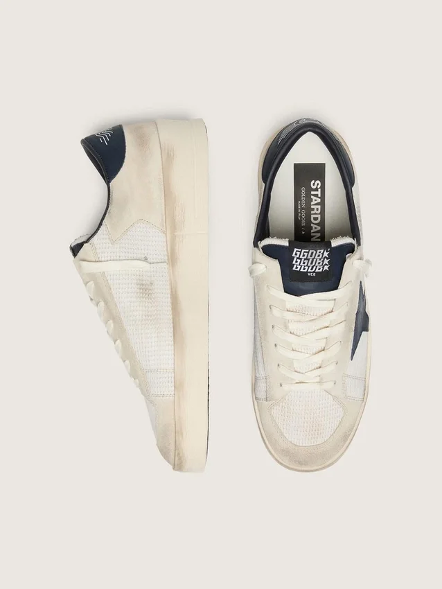 Stardan para hombre en gamuza beige con estrella azul
