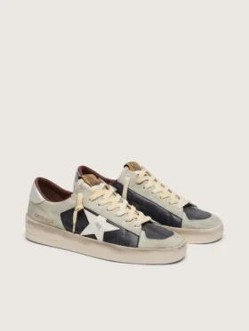 Stardan para hombre en gamuza y cuero con estrella de cuero y lengüeta metálica en el talón