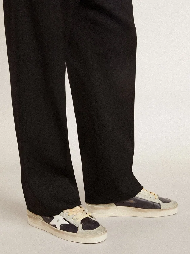 Stardan para hombre en gamuza y cuero con estrella de cuero y lengüeta metálica en el talón