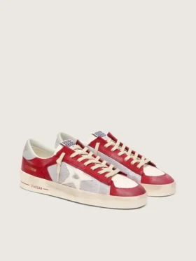 Stardan para hombre en malla y nubuck con estrella de napa y lengüeta de cuero en el talón
