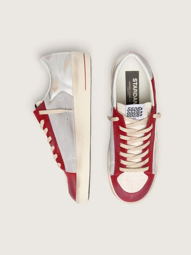 Stardan para hombre en malla y nubuck con estrella de napa y lengüeta de cuero en el talón