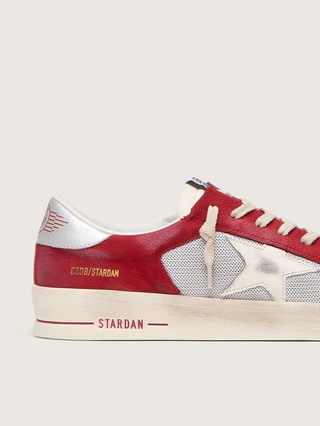 Stardan para hombre en malla y nubuck con estrella de napa y lengüeta de cuero en el talón