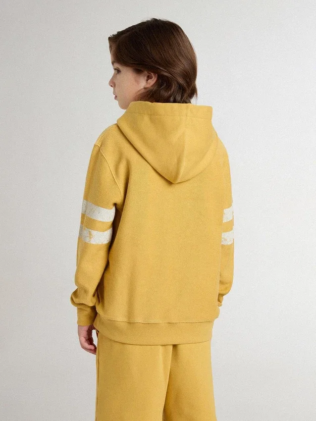 Sudadera amarilla para niños con estampado vintage