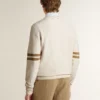Sudadera blanca de algodón para hombre con estampado en el frente