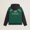 Sudadera con capucha reversible verde y azul para hombre