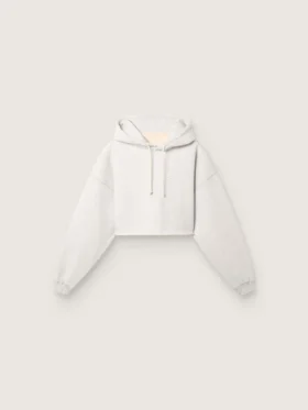 Sudadera corta con capucha para mujer de Star, en algodón gris jaspeado