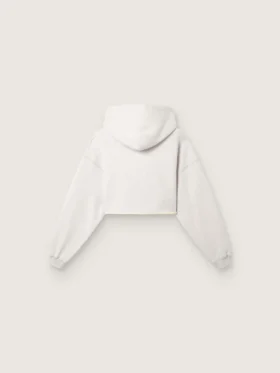 Sudadera corta con capucha para mujer de Star, en algodón gris jaspeado