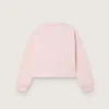 Sudadera corta para niñas «Star» de algodón rosa con parche y logotipo