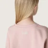 Sudadera corta para niñas «Star» de algodón rosa con parche y logotipo
