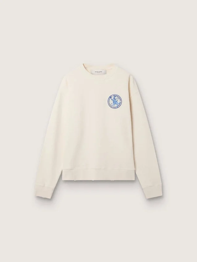 Sudadera Cream LTD con parche bordado