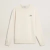 Sudadera de algodón blanca para hombre con estampado en la espalda