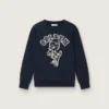 Sudadera de cuello redondo Journey para niños en algodón azul marino con estampado de mascota