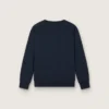 Sudadera de cuello redondo Journey para niños en algodón azul marino con estampado de mascota
