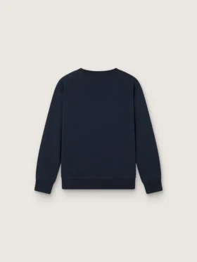 Sudadera de cuello redondo Journey para niños en algodón azul marino con estampado de mascota