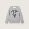 Sudadera de cuello redondo Journey para niños en algodón gris jaspeado con estampado de mascota