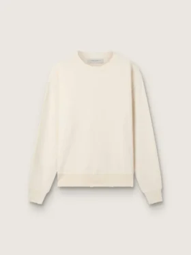 Sudadera en blanco envejecido con logotipo invertido en la espalda - Jersey Capsule