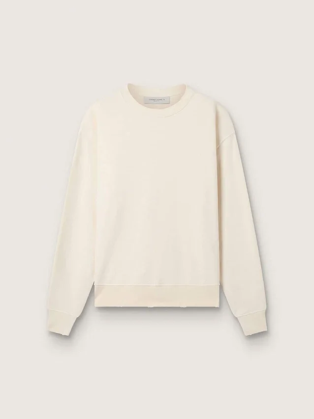 Sudadera en blanco envejecido con logotipo invertido en la espalda - Jersey Capsule