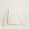 Sudadera en blanco envejecido con logotipo invertido en la espalda - Jersey Capsule