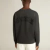 Sudadera en negro lavado con logotipo invertido en la espalda - Jersey Capsule