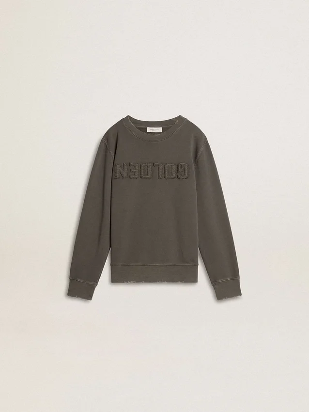 Sudadera gris para niños con logotipo en relieve