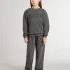 Sudadera gris para niños con logotipo en relieve