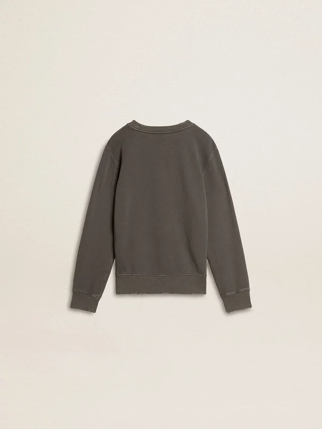 Sudadera gris para niños con logotipo en relieve