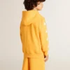 Sudadera naranja para niños con cierre de cremallera