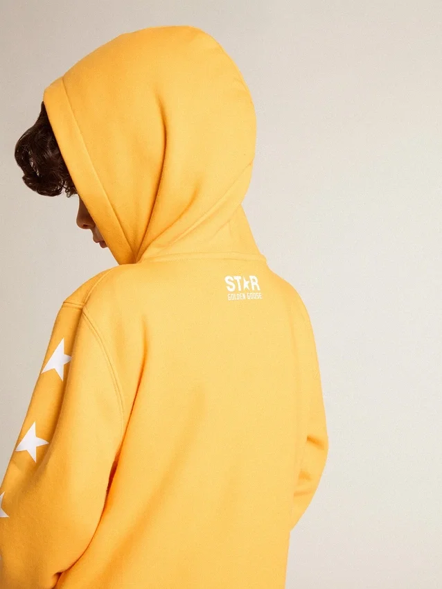 Sudadera naranja para niños con cierre de cremallera