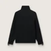 Sudadera negra con cremallera para hombre con estrellas blancas