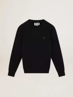Sudadera negra de la Star Collection con estrella tono sobre tono en el frente
