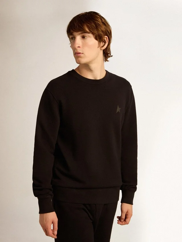 Sudadera negra de la Star Collection con estrella tono sobre tono en el frente
