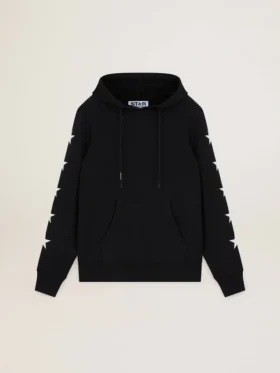 Sudadera negra de la Star Collection con estrellas blancas en contraste
