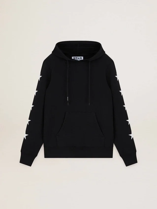 Sudadera negra de la Star Collection con estrellas blancas en contraste