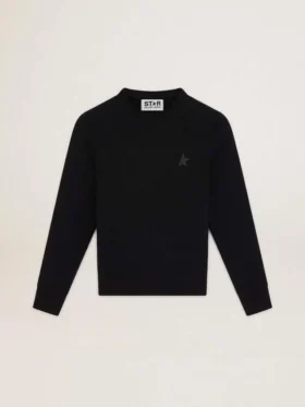 Sudadera negra de la Star Collection con una estrella tono sobre tono en el frente