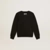 Sudadera negra para niños con una estrella grande blanca en el frente