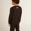 Sudadera negra para niños con una estrella grande blanca en el frente