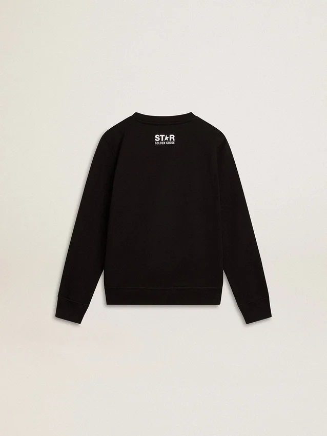 Sudadera negra para niños con una estrella grande blanca en el frente
