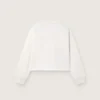 Sudadera para niñas «Journey» de algodón blanco con cristales y logotipo
